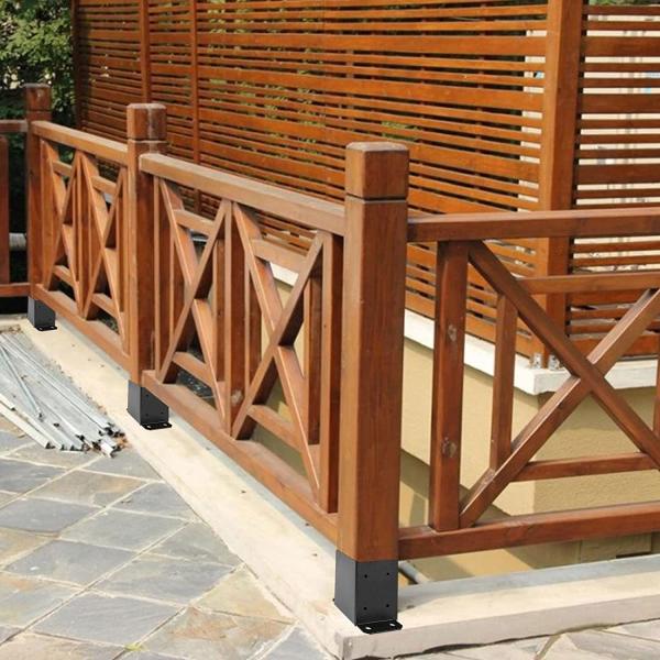 Exterior Space Gazebo Design 4*4 DIY Modular Pergola Post Base with Single-side Bracket