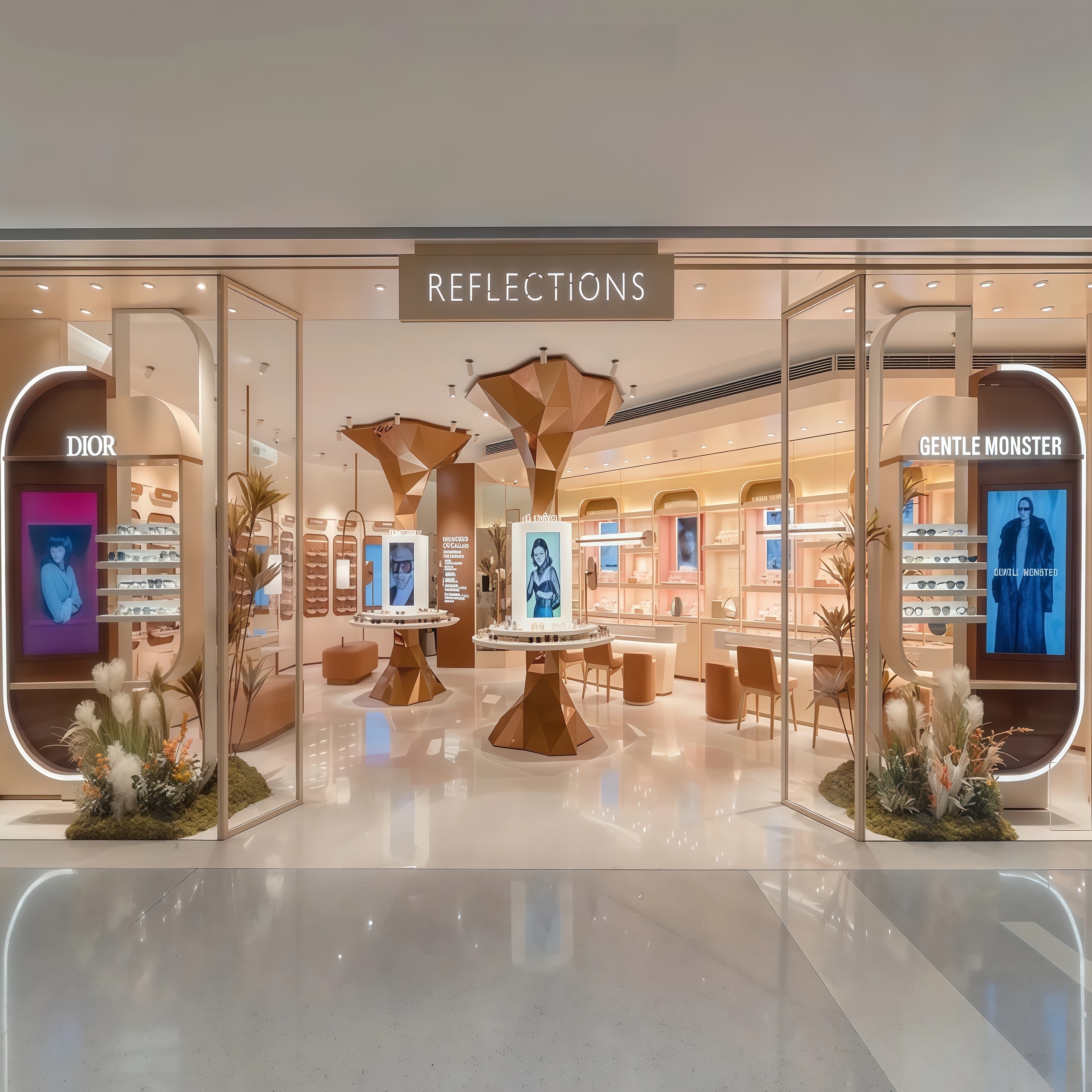 Optical Store Display Glass Cabinet with LED Lighting Eco-Friendly & Durable