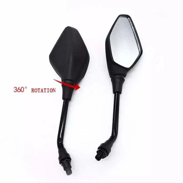 Convex Surface 10mm Rear View Side Mirror for Bajaj Motorcycle Universal Replace/Repair