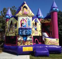 Disney Princess Bounce House Jumping Castle Pink Inflatable Slide Castle para festa