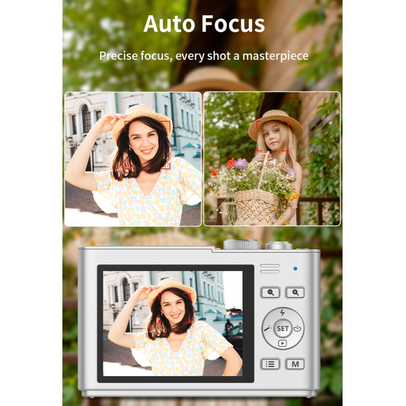 2026 Hot Sale 4K Video CMOS Digital Cameras 5X Optical Zoom 2.8 Inch IPS Screen with Auto Focus Anti-Shake Function Vlog Camera