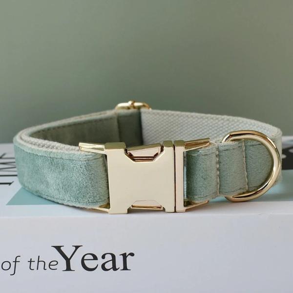 Luxury Nylon Dog Collar Leash With Bow Tie Gold Metal Bbuckles Adjustable Pet Supplies