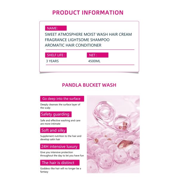 Wholesale PanDla OEM Natural Hair Shampoo and Conditioner for Deep Hair Cleansing Moisturizing for Professional Salon