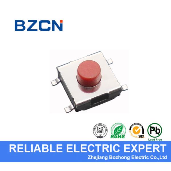RED Low Profile Tactile Switch , 4 Pin Tactile Switch 6.2X6.2 Mm Middle Travel
