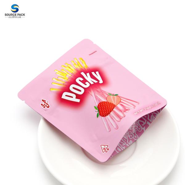 Aluminum Foil 3.5g Weed Packaging Bag Custom Smell Proof Zipper Mylar Pouch