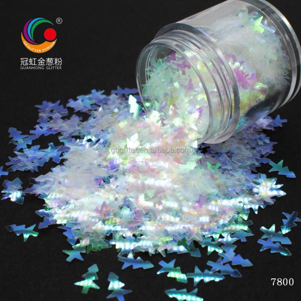 Red Loose Makeup Chunky PET Glitter Powder Bulk For Christmas Tree Decoration