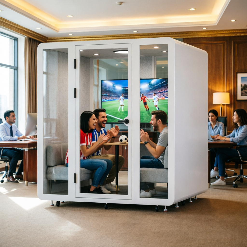 Soundproof Booth 4 Person Meeting Pod with 48.8dB Acoustic Performance Fast Installation and Movable Design