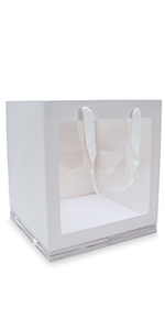 Bouquet Paper Gift Bag With Handles, Wedding Party Bag, Square Paper Bag XL size, wrapping bags, gift boxes