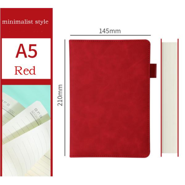 Notebook thickened leather Notepad simple college student A5 meeting notebook