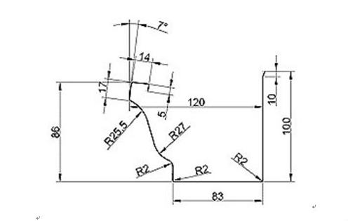 Hydraulic Cutting Type Steel Profile K Gutter Making Roll Forming Machine