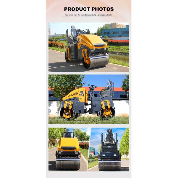 New Designed Tandem 4 Ton Vibratory Road Roller Double Drum Asphalt Compactor Hydraulic Road Roller
