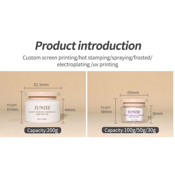 Wholesale Frosted PET Jar with Custom Logo - 200ML Cosmetic Jar for Cream Container