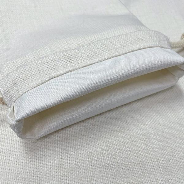 Sacs de Noël en sublimation Sacs blancs Logo imprimé sur mesure Sacs de rangement anti-poussière Sacs de linge à cordes sublimation Sac cadeau de Noël