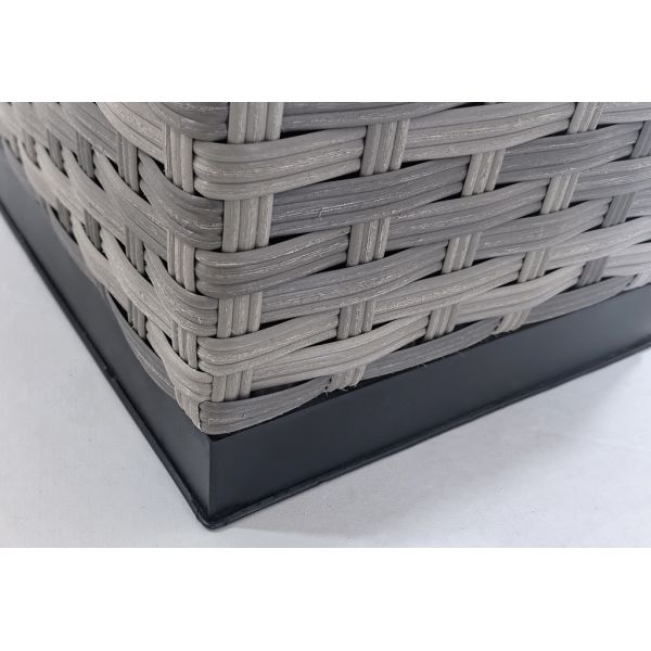Latest Popular Garden Planter Metal Frame Weather Resistance PE Rattan Flowerpot Plant Pot