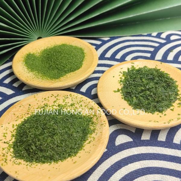 Organic Dried Green Laver Sea Lettuce Flakes Rich Vitamins Sprinkle Over Food As Chili Powder