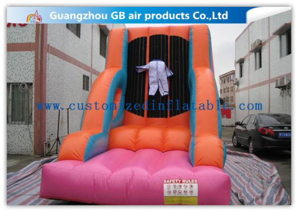 Commercial Customized Coloful Inflatable Sports Games Velcro Suit Wall For Climbing