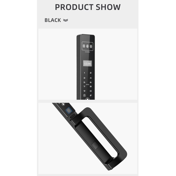 Wholesale Face Recognition Fingerprint Lock 35MM Narrow Bezel Cell Phone Tuya Aluminum Door Code Lock Automatic Smart Door Locks