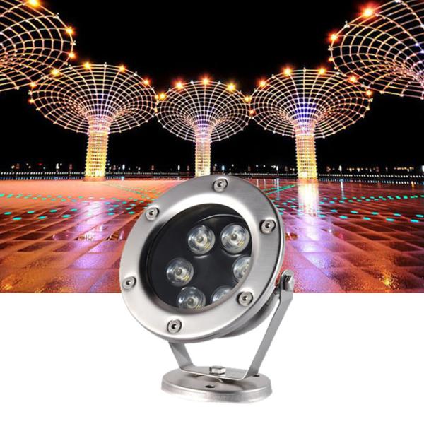6W Rgb Led Flood Lights Outdoor DC24V Underwater Park IP65 Waterproof Fountain