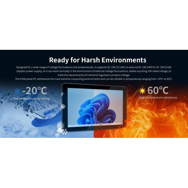 Прочный планшетный компьютер все в одном с сенсорным экраном без вентилятора и водонепроницаемым рейтингом IP65