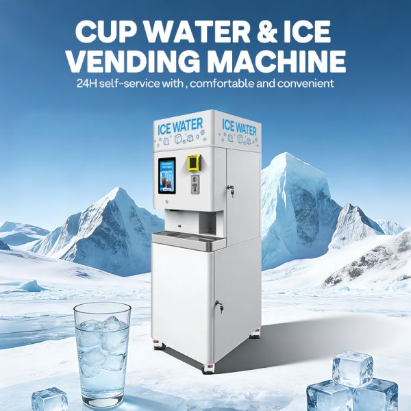 3-in-1 Ice & Water Vending Machine With Galvanized Sheet Material and 4.5kg Ice Storage Capacity Suitable for High-Frequency Trial Scenarios