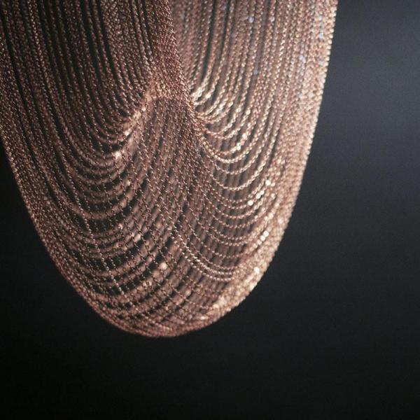 Modern Aluminum Chain Tassel  Chandelier Home Kitchen Island rose gold Chandelier(WH-MI-416)