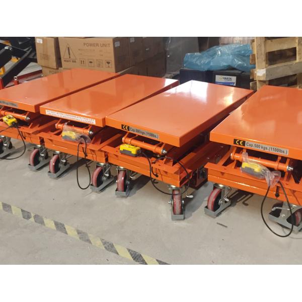 Industrial Mobile Scissor Lift Cart Double Scissor 12V DC