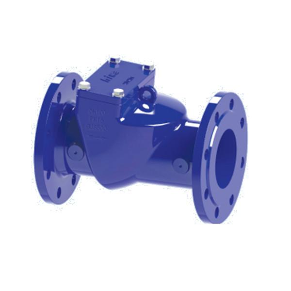 Blue Swing Type Check Valve , DIN Cast Iron Lift Check Valve Check Structure