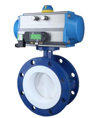 Fluorine Lined Industrial Shut Off Valves Pressure Tested To GBIT 13927 Standard