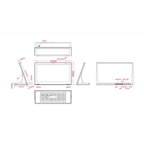Power Over Ethernet  Table Top Digital Signage , Android Touch Screen Tablet