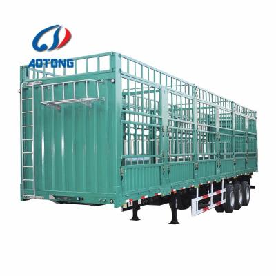 Fence Semi Trailer 3 Axle Stake type Trailers Truck for Cattle Sheep Pig Animal Transport