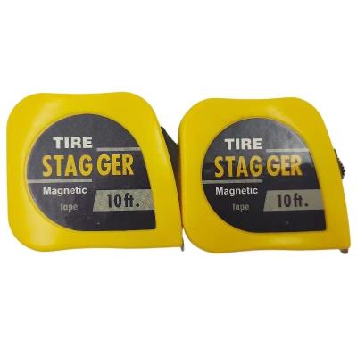 Yellow Color Racing Car Stagger Tape Measure Tap 10 Feet * 1/4 with Imperial Measurement System and Magnetic Tools