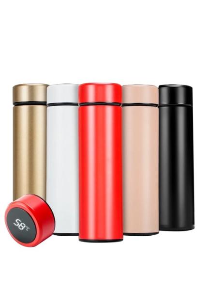 Smart Coffee Thermal Bottle , Sus 304 Sublimation Travel Mug 17oz With Lid
