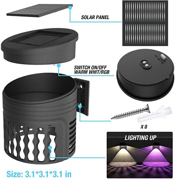 Luz solar Luz solar de jardim Projeção de luz padrão RGB Iluminação à prova d'água Decorar jardim pátio traseiro pátio da frente