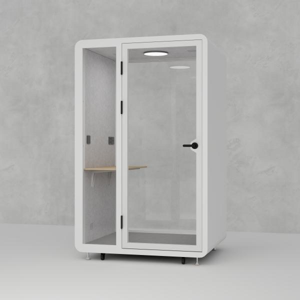 Soundproof Booth with 21.3 - 48.8dB Sound Insulation and Built-in Ventilation System for Office or Meeting Pod