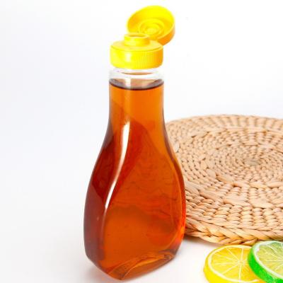 Food Grade Squeeze Plastic Honey Bottle Pet Material With Silicone Valve