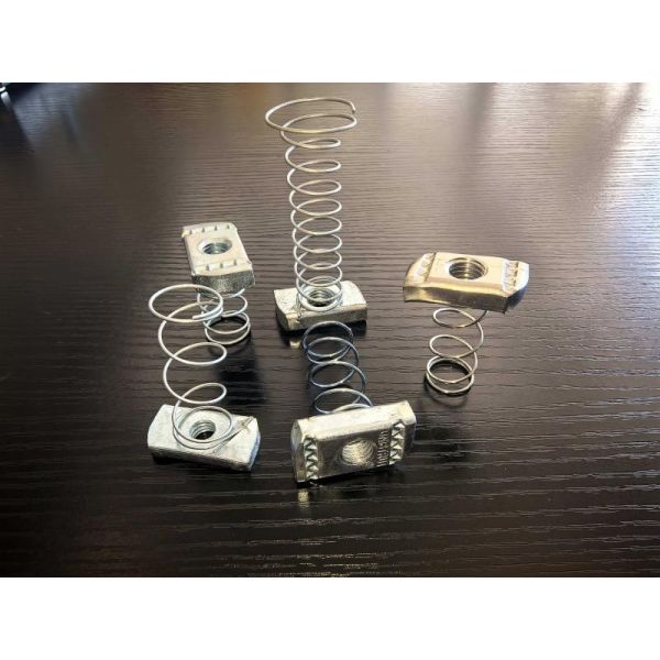 Channel nut Spring at the bottom