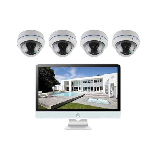 Waterproof 4 Ch IP PoE IP Camera Kit 1/3" CMOS Sensor Cortex - A7 HI3516D