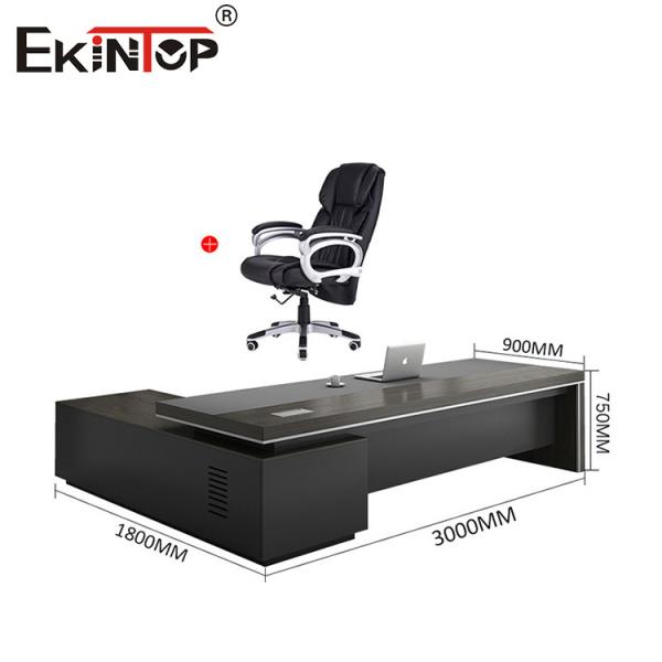 Исполнительный стол в коммерческом стиле Деревянный офисный стол Большой стол с ящиками