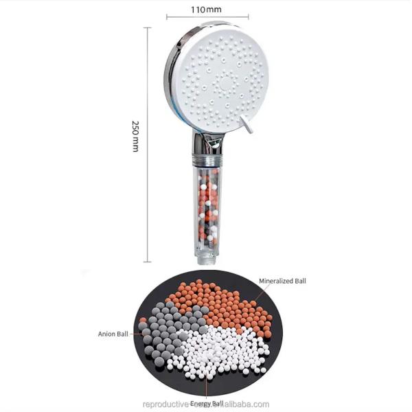 5 Function Eco-Friendly Spraying Filterable Shower Head Eco-Friendly Functionality