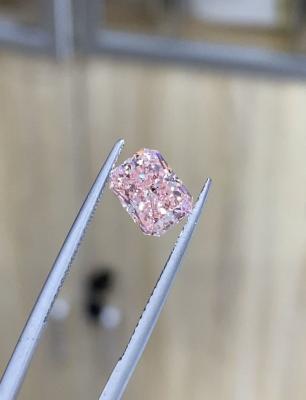1 - O ponto luminoso crescido laboratório de 4 diamantes do rosa de bebê do quilate cortou o diamante cor-de-rosa intenso extravagante