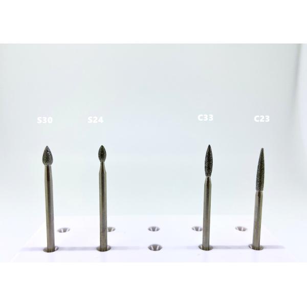 Bud Shape Diamond Grinding Stones Electroplated Polishing Bur Dental