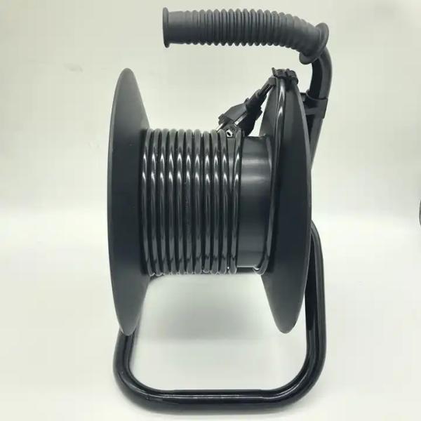 Steel Cable Reel Cart Foldable High Tro Reel System With Foot Brake