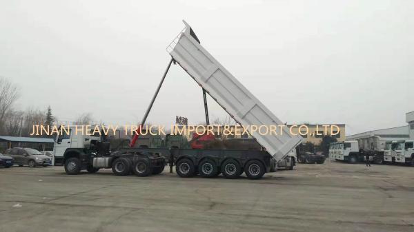 Four Axles 50 Tons 40cbm Self Tipping Dump Truck Rear Semi Tipper Trailer