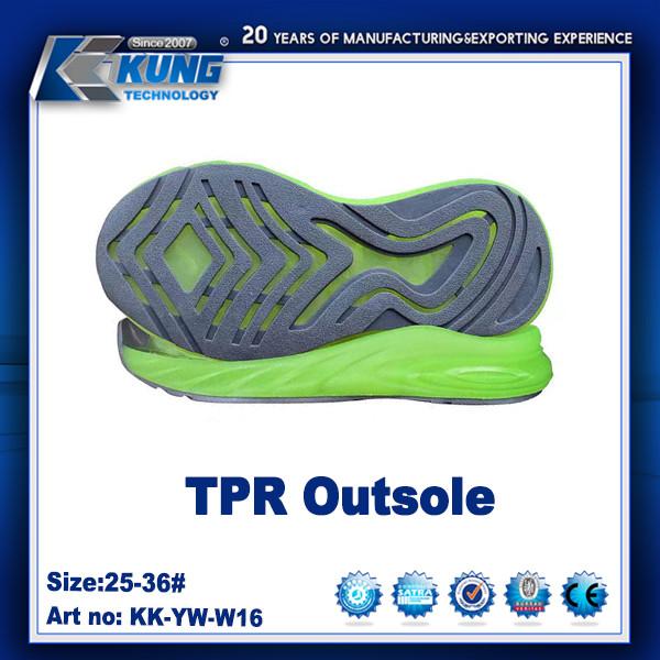 Odorless Nontoxic TPR Outer Sole , Anti Abrasion Rubber TPR Outsole