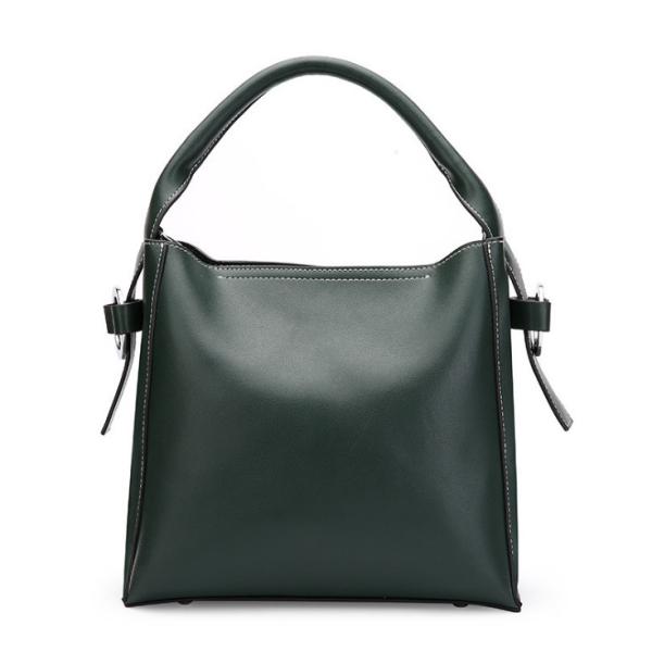 Handbags with Cross-body Strap Real Leather Tote Bags Cowhide Buckest Bags