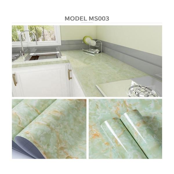 Marble Wallpaper PVC Adhesive Self-Stick 3D Waterproof Sticker for Kitchen Bathroom Furniture Desktop Wall 122cm Width