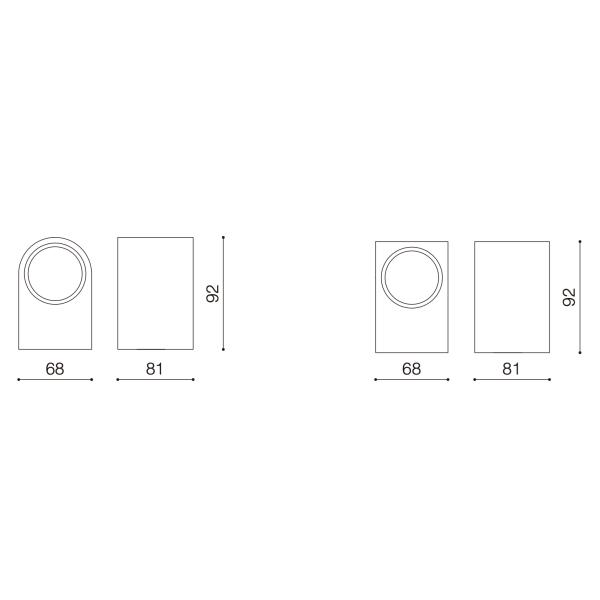 Garden Decoration Exterior Up And Down Wall Light Waterproof Aluminum Wall Lamp IP44