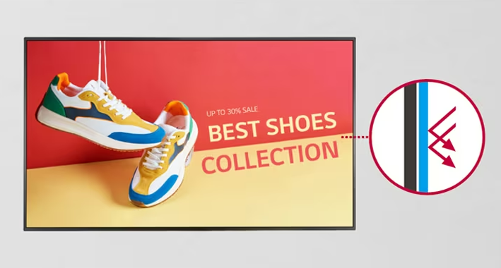 55 Inch Triple Screen Outdoor LCD Advertising Display with 3000 cd/m² Brightness and IP67 Waterproof Rating