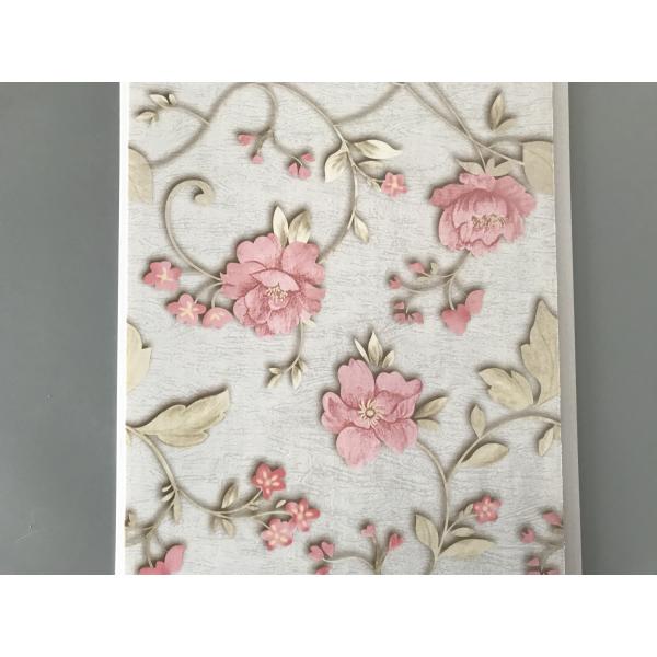 Flower Design Decorative PVC Panels Water Resistant Decorative For Bedroom