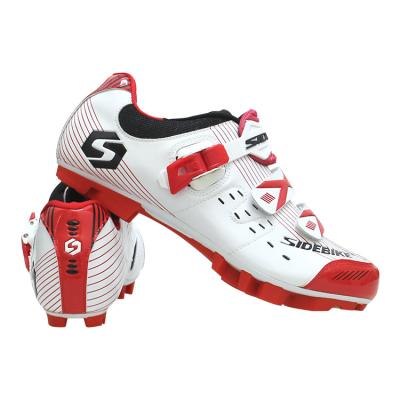 Auto Lock Waterproof Cycling Footwear Red And White Fit Wide Range Of Foot Shapes